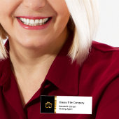 上品な実在不動産権会社スタッフ 名札