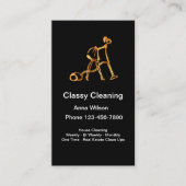 上品な家のクリーニングサービス 名刺 (正面)