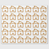 上品な家の暖まるギフトの包装紙 ラッピングペーパー (フラット)