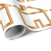 上品な家の暖まるギフトの包装紙 ラッピングペーパー (ロールコーナー)