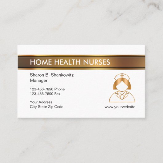 上品な家庭の健康の名刺 名刺 (正面)