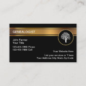 上品な家系譜家の名刺 名刺 (正面)