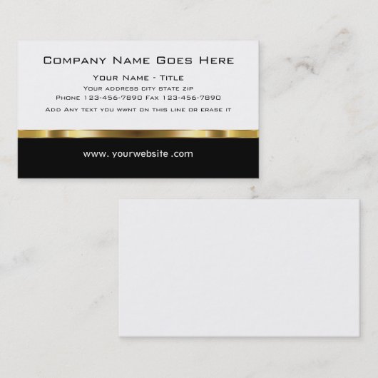 上品な専門の名刺 名刺 (正面/裏面)