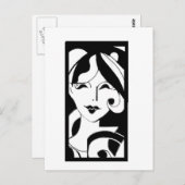 上品な少女 ポストカード (正面/裏面)