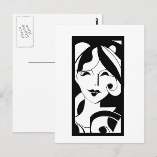 上品な少女 ポストカード (正面/裏面)