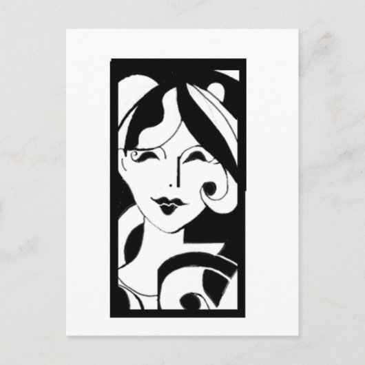 上品な少女 ポストカード (正面)