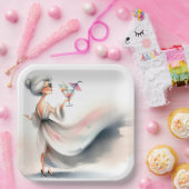 上品な年上のパーティー飲み物 ペーパープレート (パーティー)