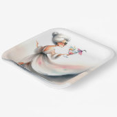 上品な年上のパーティー飲み物 ペーパープレート (傾斜あり)