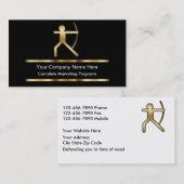 上品な広告業カード 名刺 (正面/裏面)