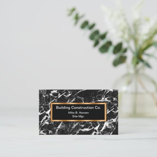 上品な建築大理石背景 名刺 (スタンド正面)