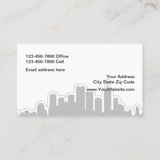 上品な建築大理石背景 名刺 (裏面)