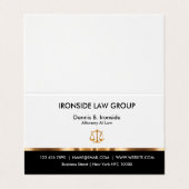 上品な弁護士のテントのスタイル 名刺 (外部フラット)