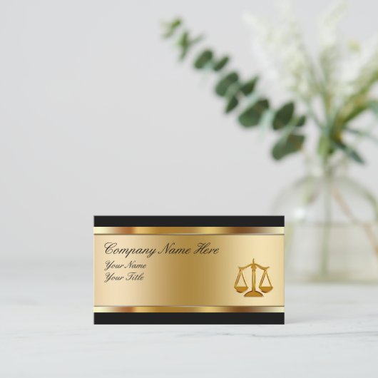 上品な弁護士の名刺 名刺 (スタンド正面)