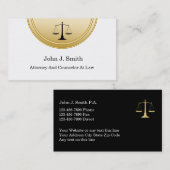 上品な弁護士の名刺 名刺 (正面/裏面)