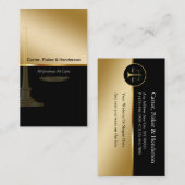 上品な弁護士の名刺 名刺 (正面/裏面)