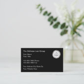 上品な弁護士ビジネスと紹介 名刺 (スタンド正面)