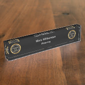 上品な弁護士ローマンコラムズラックスデスクナンプレート デスクネームプレート (側面)