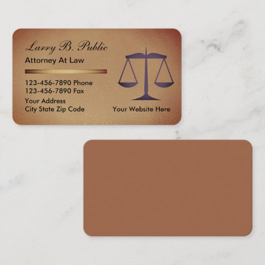 上品な弁護士名刺 名刺 (正面/裏面)