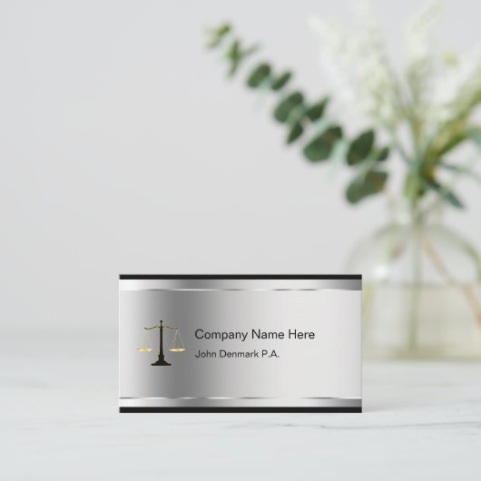 上品な弁護士名刺 名刺 (スタンド正面)