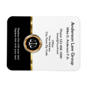 上品な弁護士磁気名刺 マグネット (横)