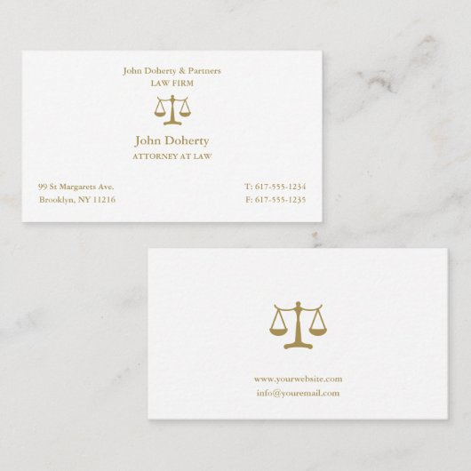 上品な弁護士 |弁護士名刺 名刺 (正面/裏面)