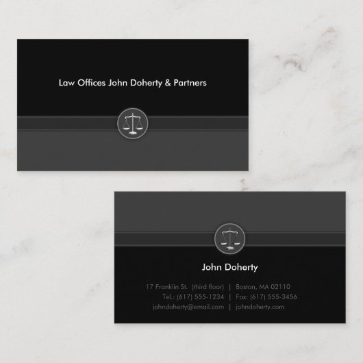 上品な弁護士 |弁護士 名刺 (正面/裏面)