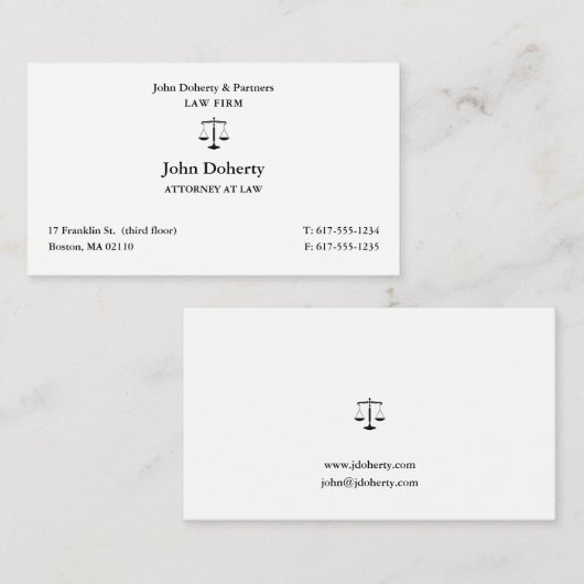 上品な弁護士 |弁護士 名刺 (正面/裏面)