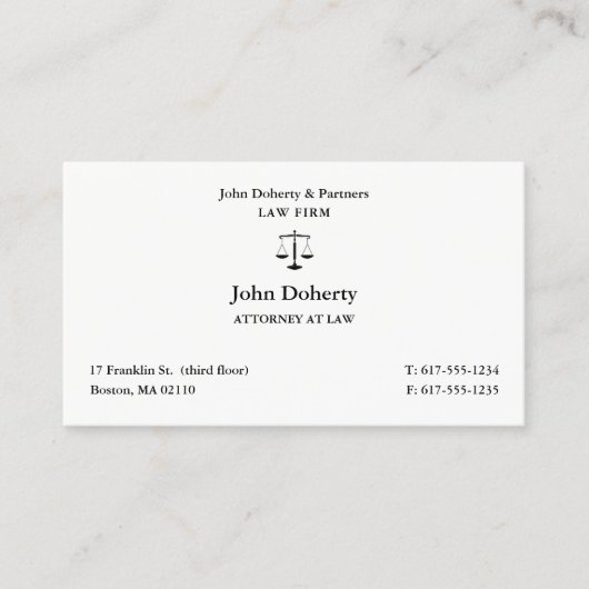 上品な弁護士 |弁護士 名刺 (正面)