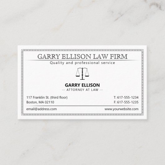 上品な弁護士 |弁護士 名刺 (正面)