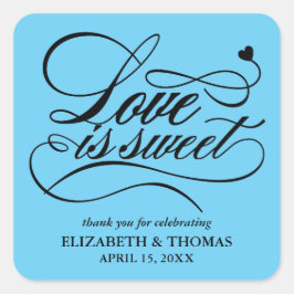 上品な愛エレガントは甘い結婚式用シール スクエアシール