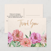 上品な感謝のポストカード ポストカード (正面/裏面)