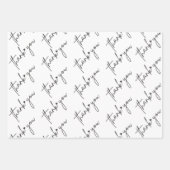 上品な感謝を伝える包装紙 ラッピングペーパーシート (正面3)