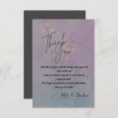 上品な感謝カード サンキューカード (正面/裏面)