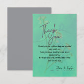 上品な感謝カード サンキューカード (正面/裏面)