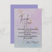 上品な感謝カード サンキューカード (正面/裏面)