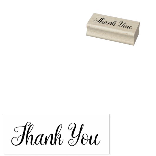 上品な感謝 ラバースタンプ (押印)