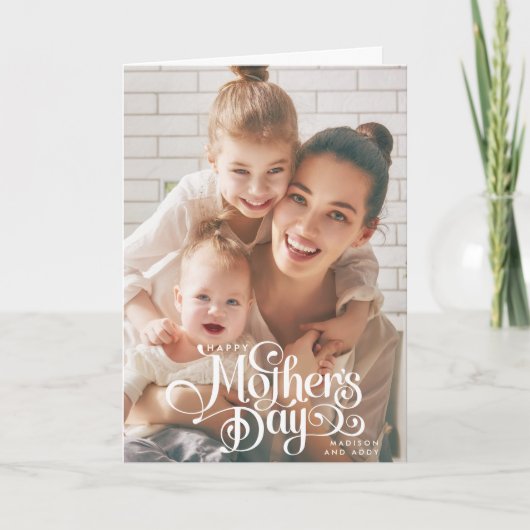 上品な手作りのテキスト　母の日の写真 シーズンカード (正面)