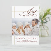 上品な手書きの楽しいホリデーカード シーズンカード (スタンド正面)