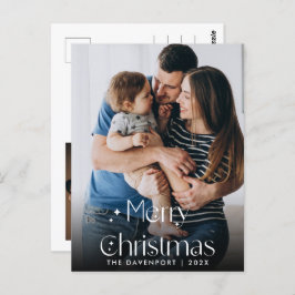 上品な手書型クリスマス縦はがき ポストカード