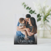 上品な手書型クリスマス縦はがき ポストカード (スタンド正面)