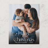 上品な手書型クリスマス縦はがき ポストカード (正面)