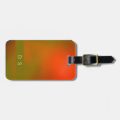 上品な抽象芸術グリーンオレンジモノグラムラゲージタグ ラゲッジタグ (正面横)