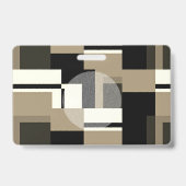 上品な抽象芸術モダンカスタムフォトプロフェッショナル バッジ (裏面)