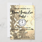 上品な新年のお祝いパーティーの招待状 招待状 (正面)