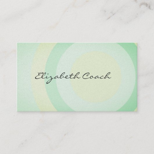 上品な新鮮な緑の円 名刺 (正面)