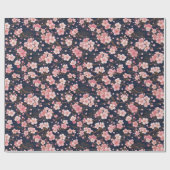 上品な日本の桜の花のデザイン ラッピングペーパー (フラット)