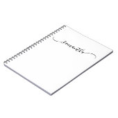 上品な曲線のスワッシュの署名名 ノートブック (左側)