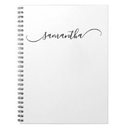 上品な曲線のスワッシュの署名名 ノートブック