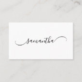上品な曲線のスワッシュの署名名 名刺 (正面)