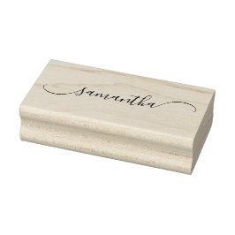 上品な曲線のスワッシュの署名 ラバースタンプ